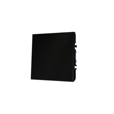 Проходной переключатель встраиваемый Voltum S70 одноклавишный 10А, (черный матовый)