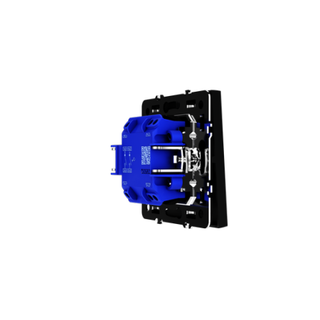 Выключатель встраиваемый Voltum S70 двухклавишный 10А, (черный матовый)