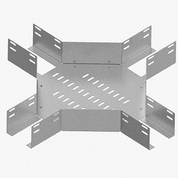 Лоток крестообразный перфорированный КМ 300х50 УТ1,5, горячее цинкование, S1,5