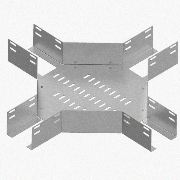 Лоток крестообразный перфорированный КМ 300х50 УТ1,5, горячее цинкование, S1,5