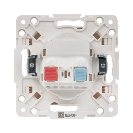 Стокгольм Механизм Розетки 1-местной б/з 10 А белый с защ, штор, EKF