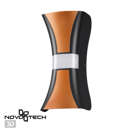 Св-к ландшафтный св/д IP54 LED 4000К 12W 85-265V CALLE черный/золото NOVOTECH