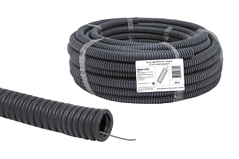 Труба гофр.ПВХ d 40 с зондом (25 м) легкая народная TDM