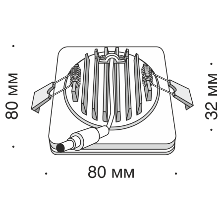Встраиваемый светильник 7Вт 4000K Белый IP20 Phanton DL303-L7W4K Technical