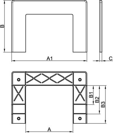 RQM 60 Рамка для ввода в стену/коробку/потолок DKC