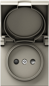 Donel A07 матовый кашемир накладка для розетки без заземления, с крышкой, 16A 250 В~, серия DB