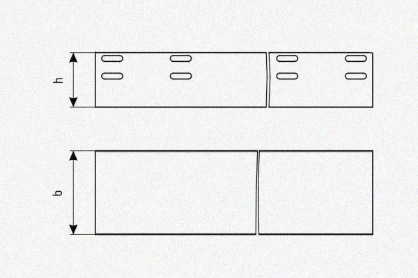 Лоток глухой ЛМГ 600х100х2000 У3, окрашенный, S1,5