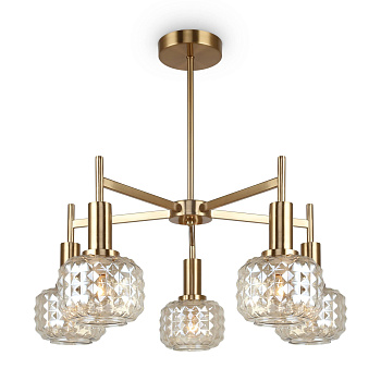 Потолочный светильник 5*E14 40Вт Латунь IP20 Fero FR5366CL-05BS Freya