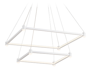 Светильник подвесной светодиодный FL5595/2+8 WH белый 60W 3000K/4200K/6400K 600*600*1300 (без ПДУ) Ambrella Light