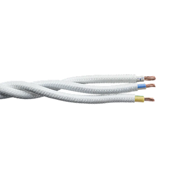 Кабель текстильный 3х1,5 Electraline Ретро белый