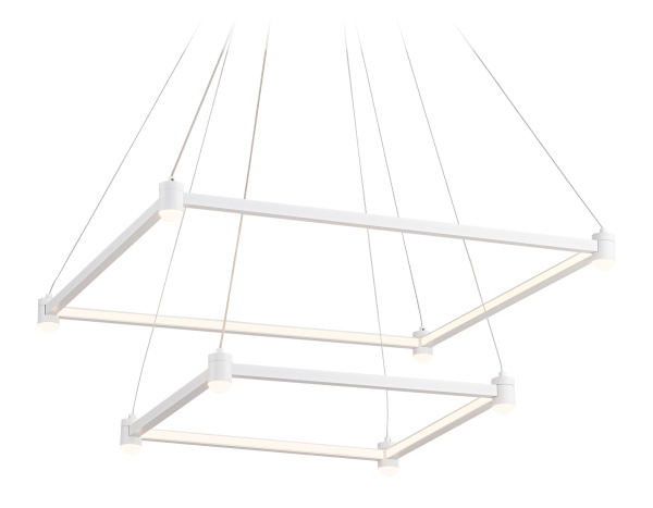 Светильник подвесной светодиодный FL5595/2+8 WH белый 60W 3000K/4200K/6400K 600*600*1300 (без ПДУ) Ambrella Light