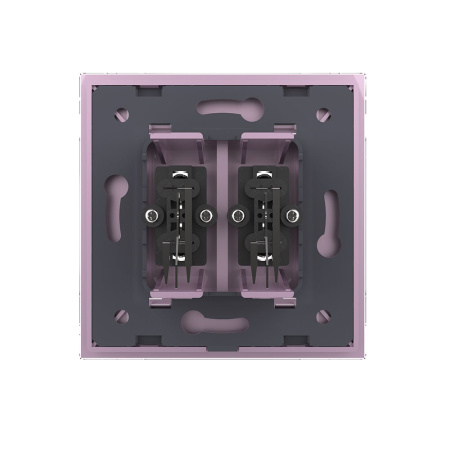 Розетка аудио RCA "2-ой тюльпан" двойная Розовая Livolo