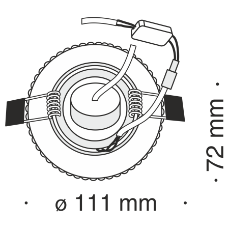 Встраиваемый светильник 1*GU10 50Вт Белый и Хром IP20 Metal Modern DL295-5-3W-WC Technical