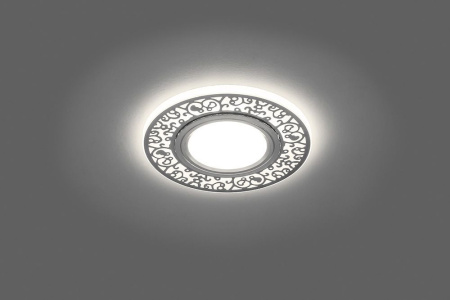 Светильник встраиваемый с белой LED подсветкой Feron CD951 потолочный MR16 G5.3 белый матовый