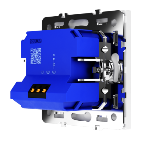 Светорегулятор встраиваемый Voltum S70 поворотно-нажимной 600 Вт, (белый глянцевый)