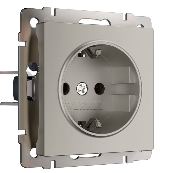 Розетка с заземлением (дымчатый) Werkel Розетка с заземлением (дымчатый) Werkel