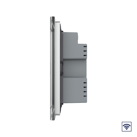 Сенсорный радиоуправляемый выключатель 4 клавиши 1 пост Серый UK стандарт Livolo