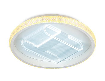 Потолочный светодиодный светильник с пультом FA600 WH белый 66W D470*90 (ПДУ РАДИО 2.4) Ambrella Light