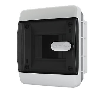 Щит встраиваемый ЩРВ-П 4 модуля черная крышка IP41 CVK 40-04-1 Tekfor