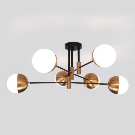 Потолочная люстра в стиле лофт 6*E27 60Вт латунь IP20 Nuvola (70129/6 латунь) Eurosvet