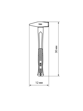 Молоток слесарный, 600 гр, кованый, с усилен. прорезиненной фиберглассовой рукояткой "Алмаз" TDM