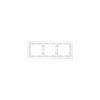 Рамка стеклянная Voltum S70 на 3 поста, (белый, матовый, стекло)