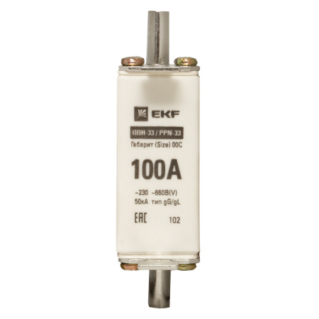 Плавкая вставка ППН-33 100/100А габарит 00С PROxima EKF