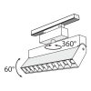 Светильник трековый 20Вт 3000K Черный IP20 Points TR015-2-20W3K-B Technical