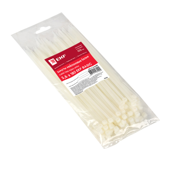 Хомут нейлоновый (3,6х180) (100шт) Basic EKF