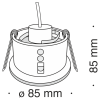 Встраиваемый светильник 1*GU10 50Вт Черный IP20 Zoom DL032-2-01B Technical