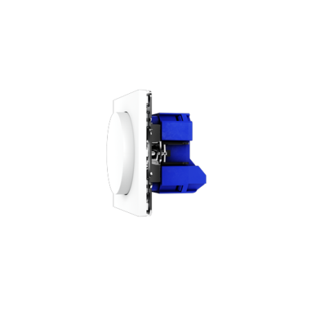Светорегулятор встраиваемый Voltum S70 поворотно-нажимной 600 Вт, (белый матовый)
