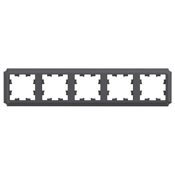 ATLASDESIGN ANTIQUE 5-постовая рамка, универсальная, базальт Systeme Electric