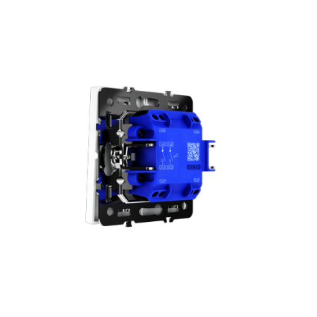 Выключатель встраиваемый Voltum S70 двухклавишный 10А, (белый матовый)