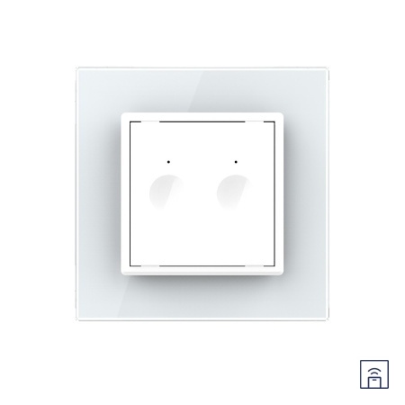 Двухклавишный сенсорный выключатель Module с функцией радиоуправления, цвет белый Livolo