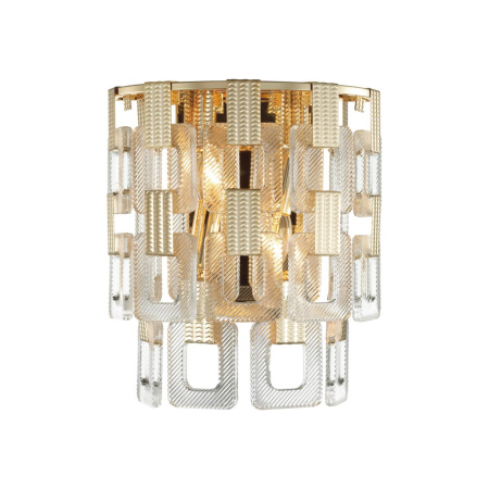 Бра E14 2*40W BUCKLE золотой/стекло ODEON LIGHT