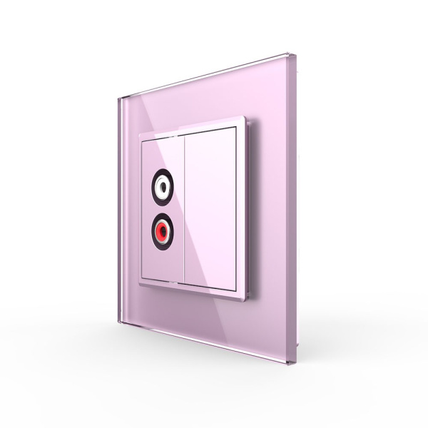 Розетка аудио RCA "2-ой тюльпан" Розовая Livolo Розетка аудио RCA "2-ой тюльпан" Розовая Livolo