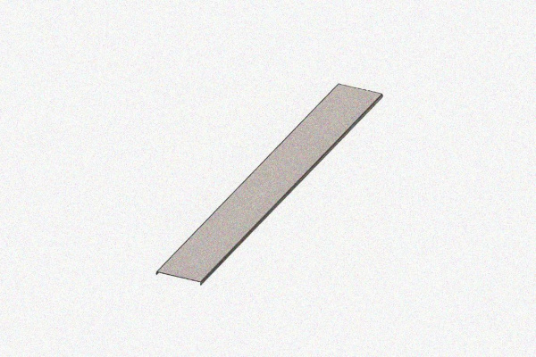 Крышка лотка цельного КЛЦ50 УТ1,5, оцинкованный лист, S0,8