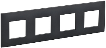 SKANDY Рамка 4-местная SK-F04G графит IEK
