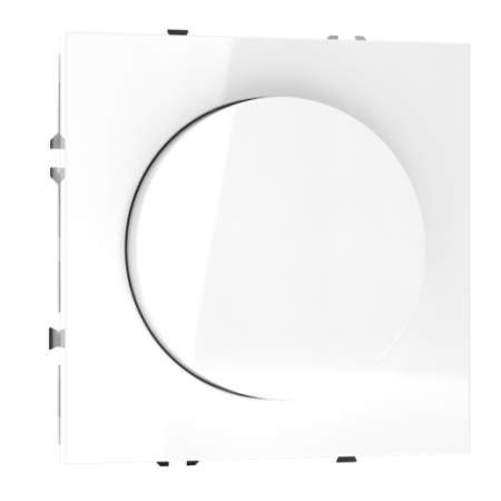 Светорегулятор встраиваемый Voltum S70 поворотно-нажимной 600 Вт, (белый глянцевый)