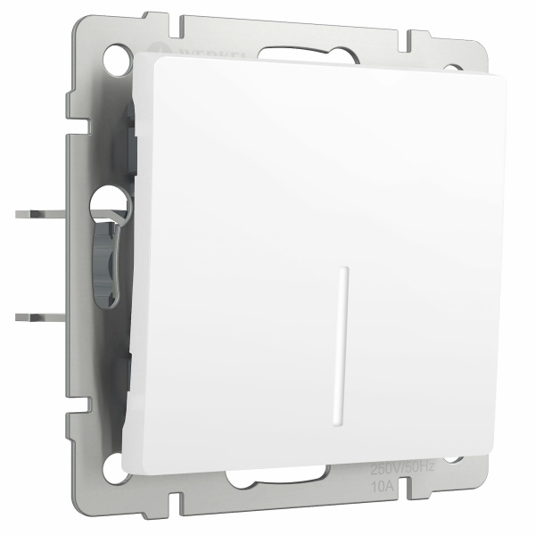 Выключатель одноклавишный с подсветкой (белый матовый) СУ IP20 Werkel