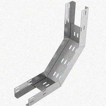 Лоток перфорированный КП 300х100-90 УХЛ1 для поворота трассы вверх на 90, оцинкованный лист S1,0