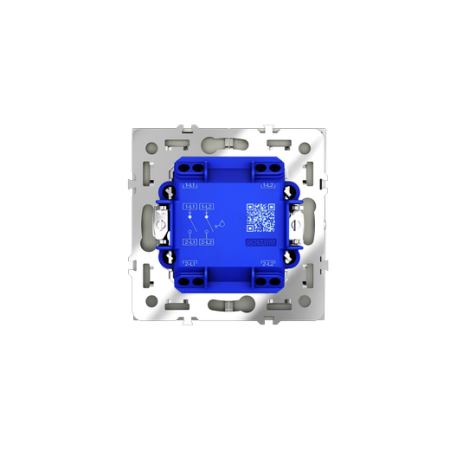 Выключатель с самовозвратом встраиваемый Voltum S70 двухклавишный 10А, (сталь)