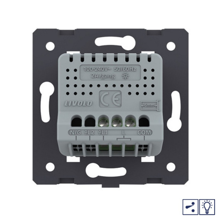 Одноклавишный проходной сенсорный Адаптивный диммер (механизм) Livolo
