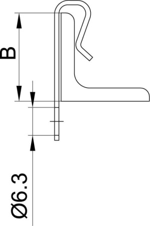 Крепеж для троса к балке 1,5-5 мм верт.монт. DKC
