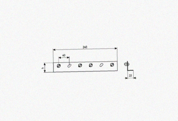 Соединитель лотковый замковый СЛЗх80, без покрытия, S1,5