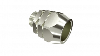 Взрывозащищенная Ex e муфта мет.рукав в гладкой изоляции в оплетке-коробка. DN20 мм. M20х1,5. Никелированная латунь. IP66/67 DKC