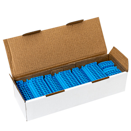 Колодка клеммная пружинная двойная JXB-ST-2,5 24А синяя EKF