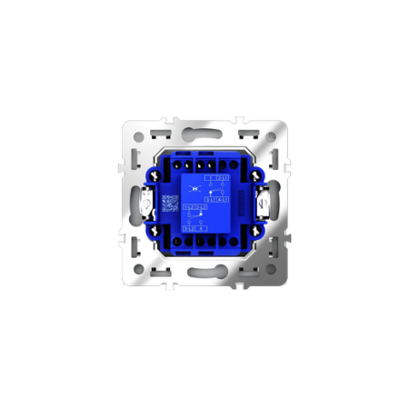 Перекрестный переключатель встраиваемый Voltum S70 одноклавишный 10А, (белый матовый)