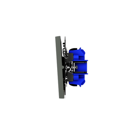 Выключатель встраиваемый Voltum S70 одноклавишный с подсветкой 10А, (титан)