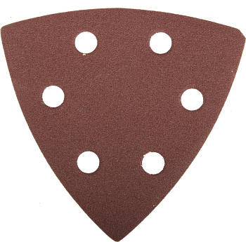 Треугольник шлифовальный "Мастер" универсальный на велкро основе, 6 отверстий, Р320, 93х93х93мм, 5шт ЗУБР